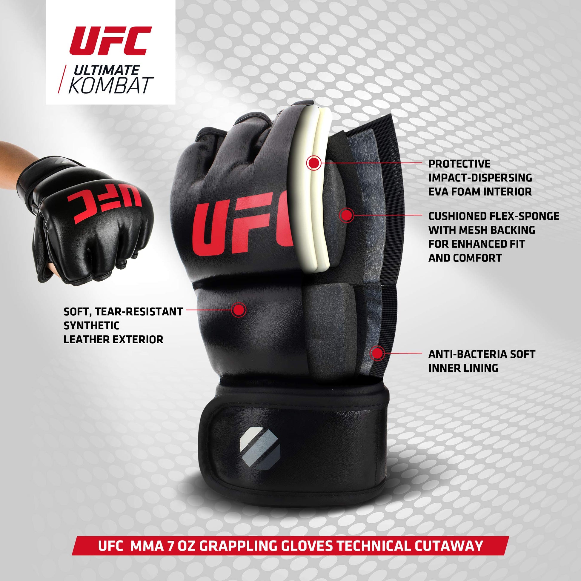 UFC 7oz Grappling/Training Gloves The Champ Gear