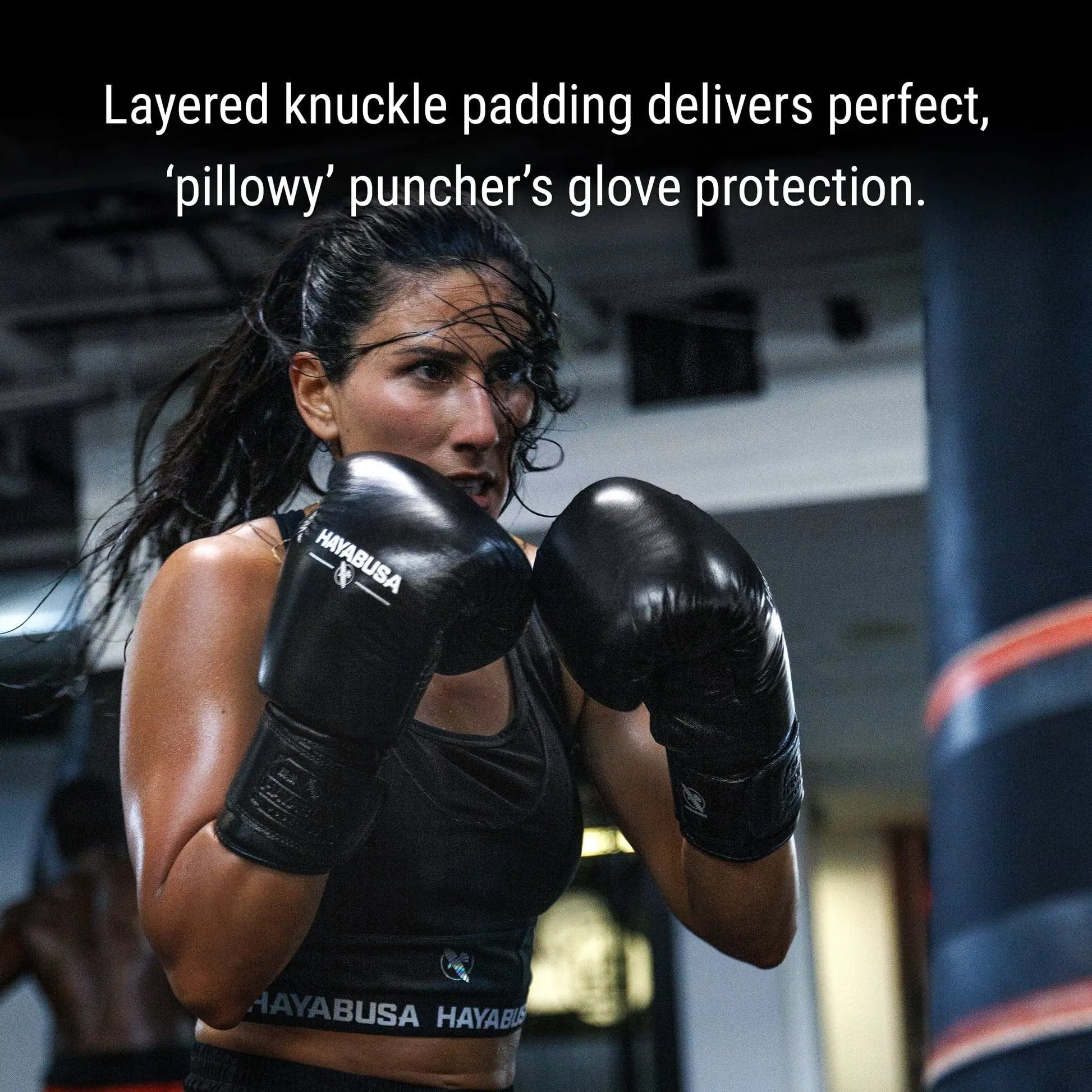 Hayabusa Pro Leather Hook and Loop Boxing Gloves for Men and Women - The Champ Gear