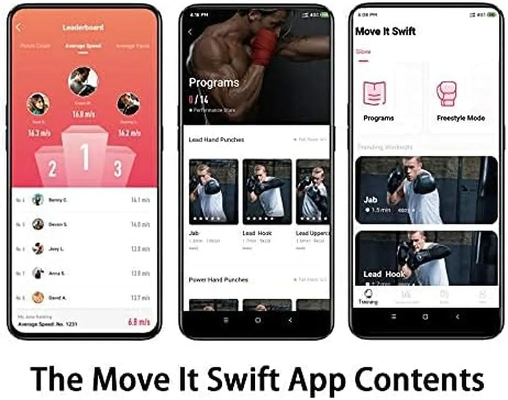 Smart Boxing Gloves, Bluetooth Phone App Connection, Punching Data Tracking with Training Courses, Auto Picture and Video Capture of Your Coolest Moment