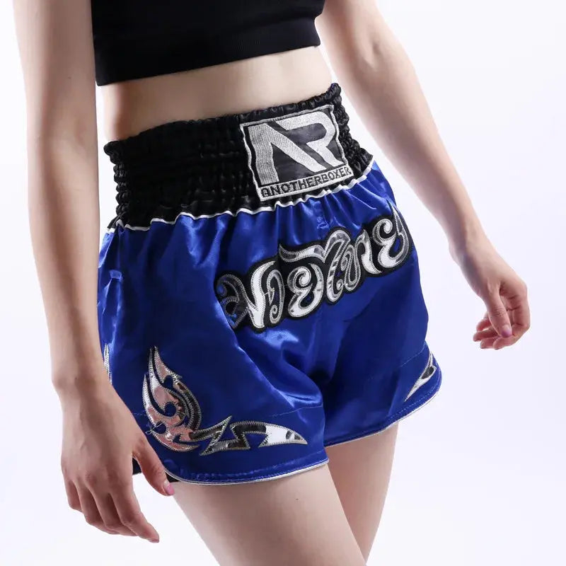 Muay Thai Boxing Shorts MMA Sports Fitness Kickboxing Short-Pants Sanda Martial Arts Boxeo Trunks Men Women Boys Girls Kids