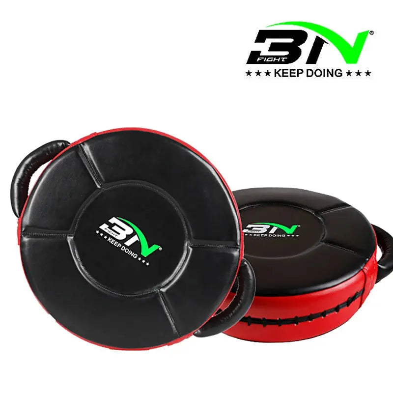 BN Micro PU Heavy Weighted Round Shield Taekwondo MMA Muay Thai Boxing Pads Training Martial Arts Punching Focus Target dEO - The Champ Gear