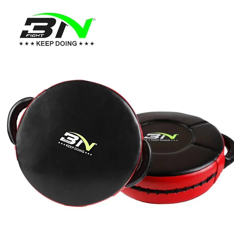 BN Micro PU Heavy Weighted Round Shield Taekwondo MMA Muay Thai Boxing Pads Training Martial Arts Punching Focus Target dEO - The Champ Gear