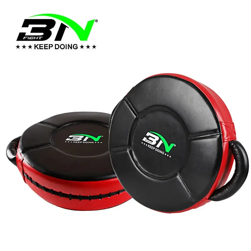 BN Micro PU Heavy Weighted Round Shield Taekwondo MMA Muay Thai Boxing Pads Training Martial Arts Punching Focus Target dEO - The Champ Gear