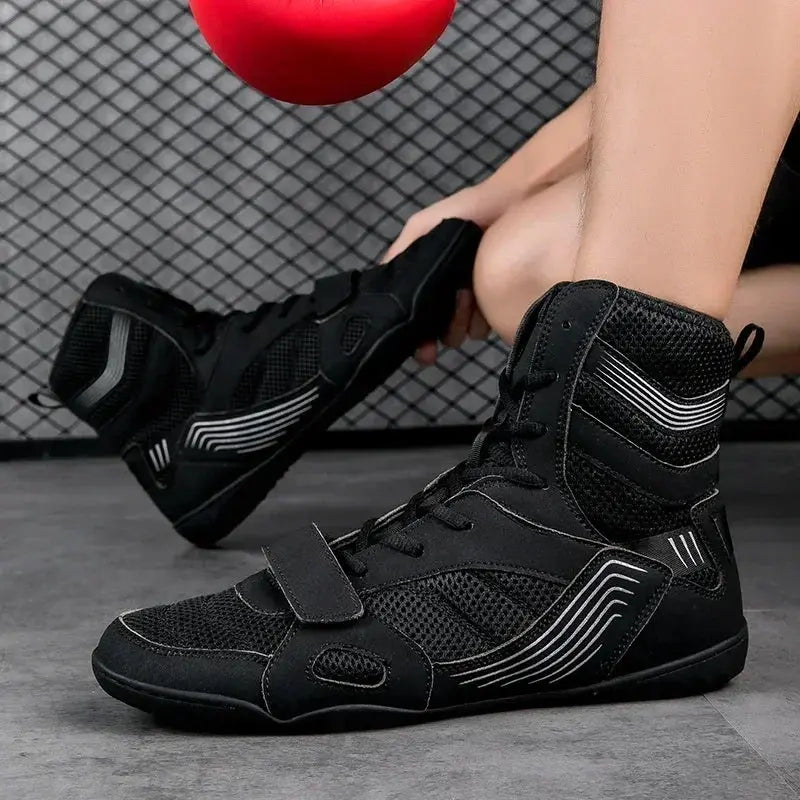 Women Wrestling Shoes Luxury Brand Boxing Shoes for Kids Non-Slip Gym Shoes Boy Lace Up Boy Zapatillas Powerlifting Sneakers - The Champ Gear