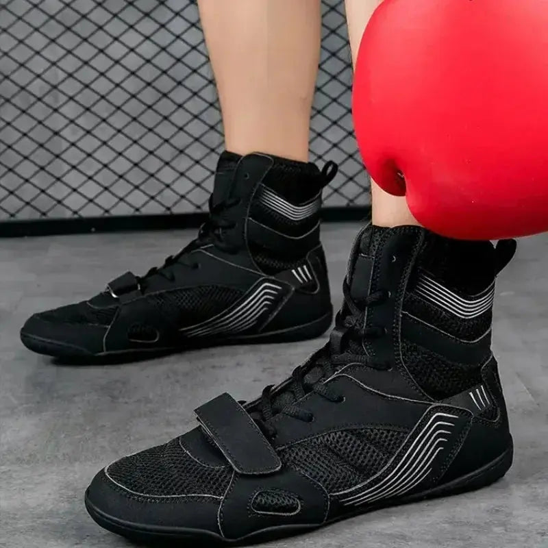 Women Wrestling Shoes Luxury Brand Boxing Shoes for Kids Non-Slip Gym Shoes Boy Lace Up Boy Zapatillas Powerlifting Sneakers - The Champ Gear