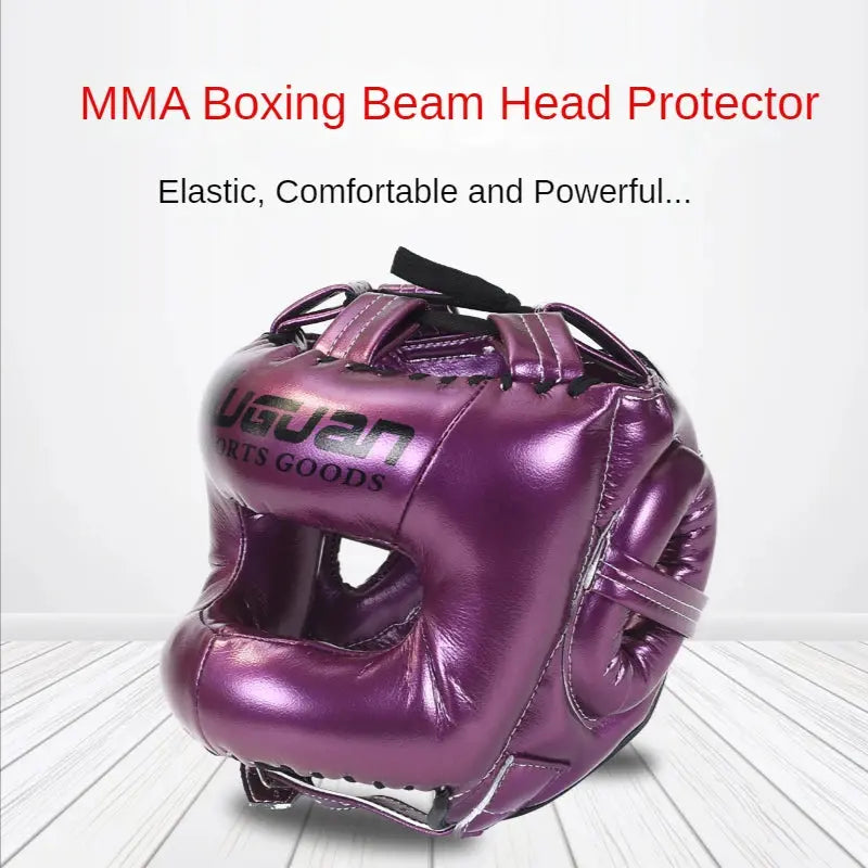 PU Boxing Head Protection Adult Fitness equipment Cross Beam Closed Full Sports Sanda Helmets Taekwondo Accessories - The Champ Gear