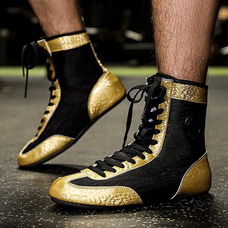 2024 New High Top Shoes Non-Slip Boxing Training Boot Comfortable Footwear Wear-Resisting - The Champ Gear