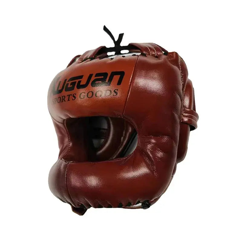 PU Boxing Head Protection Adult Fitness equipment Cross Beam Closed Full Sports Sanda Helmets Taekwondo Accessories - The Champ Gear