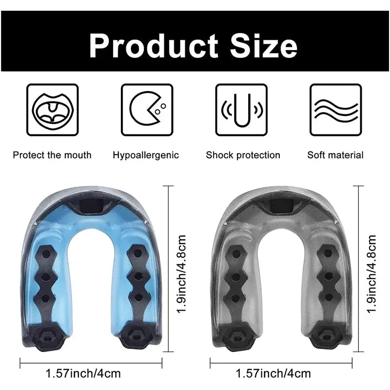 1PC Gel Max Mouth Guard Professional Sport Mouthguard Soft Mouthpiece Protect Braces for Football Boxing MMA All Contact Sport - The Champ Gear