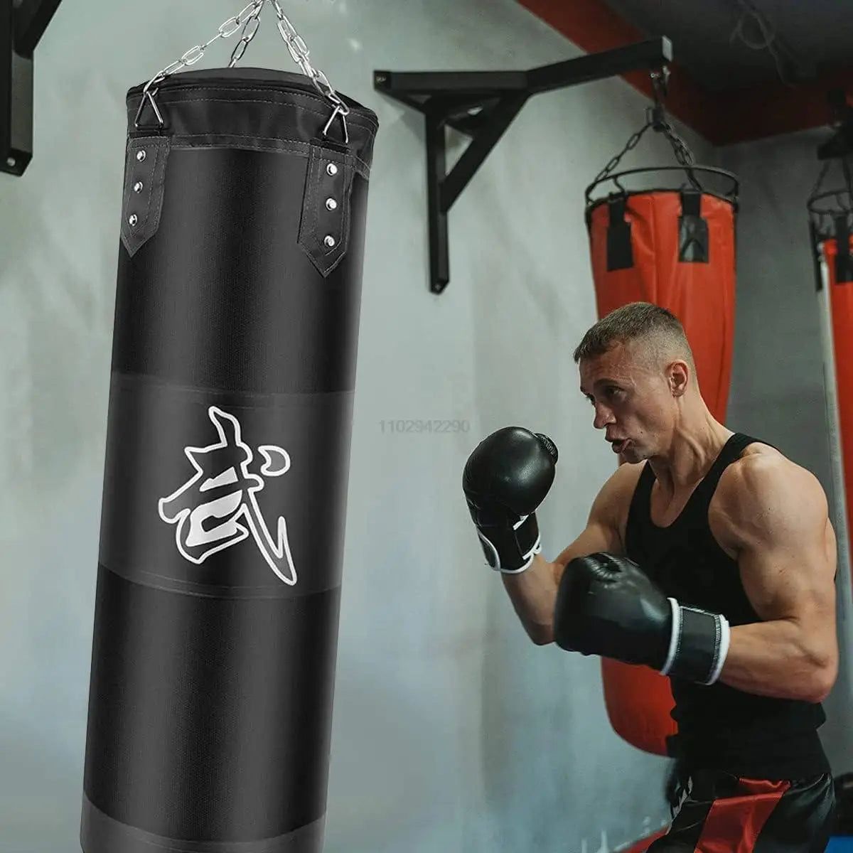 Punch Sandbag Durable Boxing Heavy Punch Bag With Metal Chain Hook Carabiner Fitness Training Hook Kick Fight Karate Taekwondo - The Champ Gear