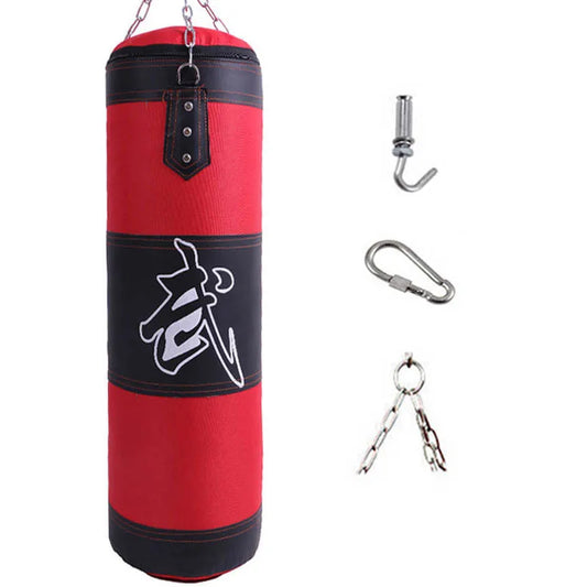 Punch Sandbag Durable Boxing Heavy Punch Bag With Metal Chain Hook Carabiner Fitness Training Hook Kick Fight Karate Taekwondo - The Champ Gear