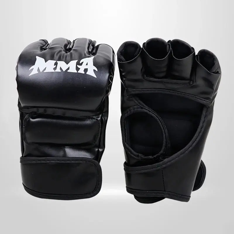 Professional Boxing Training Gloves Half Finger Leather Cushion for Adult Sanda Boxing UFC Training Sandbag Knuckles - The Champ Gear