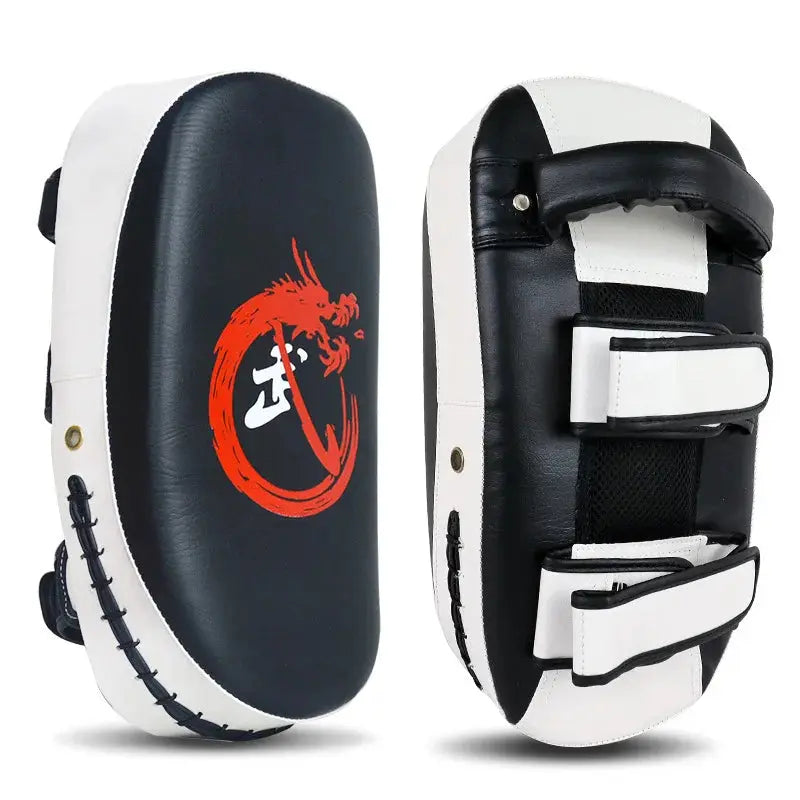 Foot Target Pad Curved Boxing Muay Thai Hand Target Wear Resistant Shock-Absorbing Faux Leather Kick Target Sanda Training - The Champ Gear