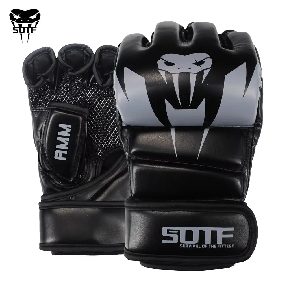 SOTF Adults MMA Venomous Snake Multicolor Boxing Gloves MMA Tiger Muay Thai Gloves Muay Thai Boxing Fight Glove Sanda Pads Box