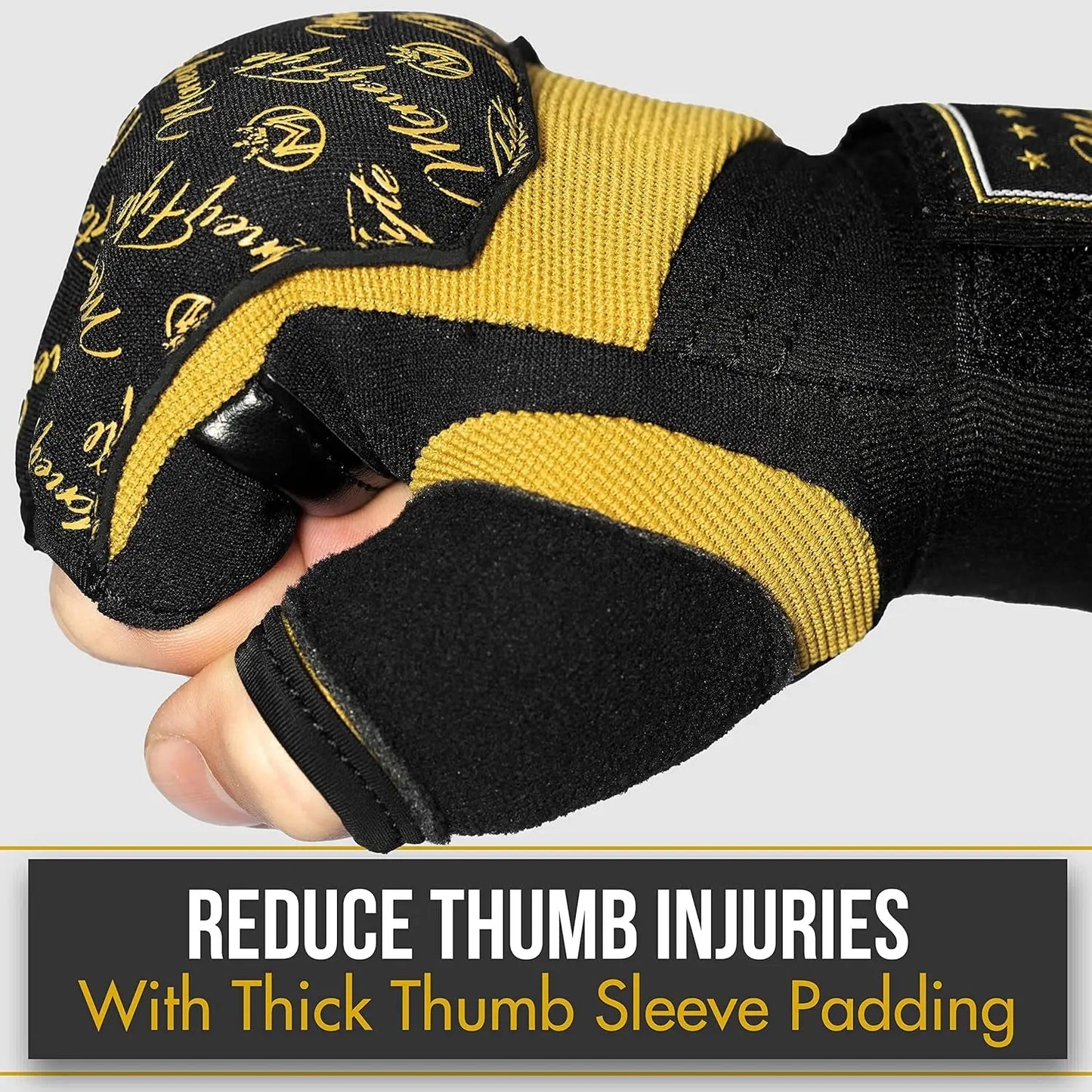 Quick Gel Boxing Wraps under Boxing Gloves - Kickboxing MMA Muay Thai - Fist, Knuckle, Wrist Wrap Protection Inner Glove Hand Wraps - Men Women Kids