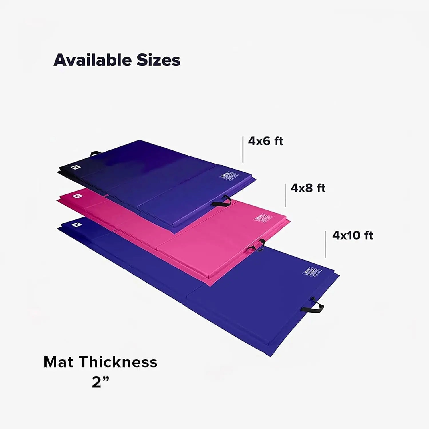 - 4 Ft X 6 Ft X 2 in Personal Fitness & Exercise Mat for Home Workout- Lightweight & Folds for Carrying- All Purpose Home Gym Mat- Thick Mat for Yoga, Pilates, Stretches & Floor Exercises