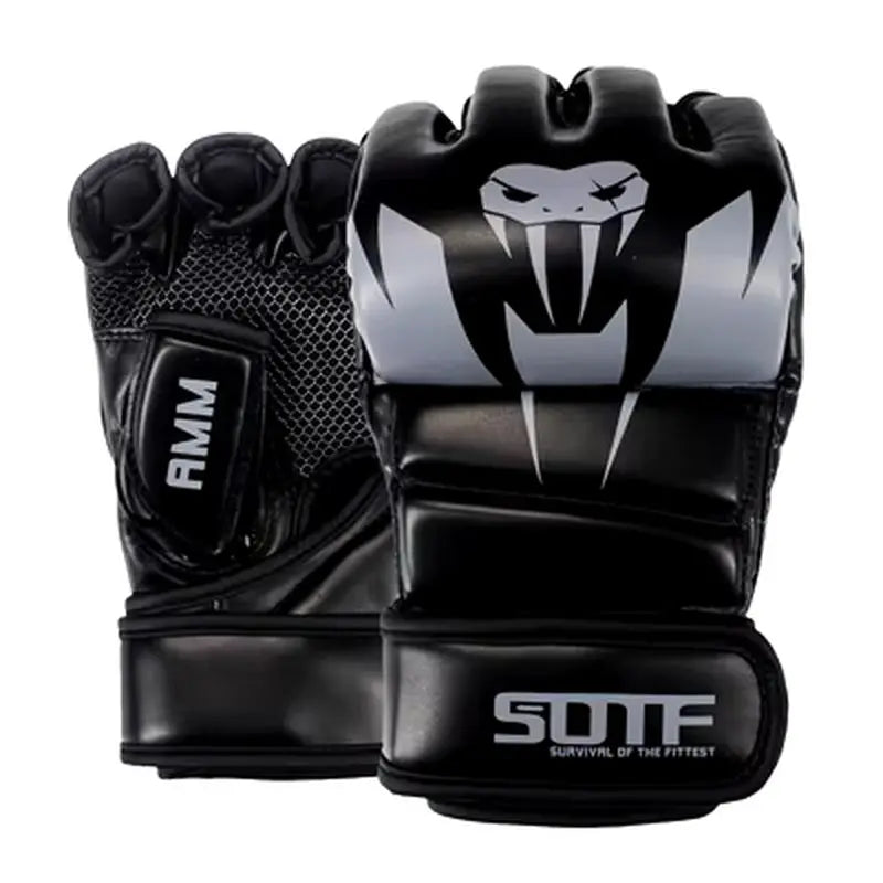 SOTF Adults MMA Venomous Snake Multicolor Boxing Gloves MMA Tiger Muay Thai Gloves Muay Thai Boxing Fight Glove Sanda Pads Box