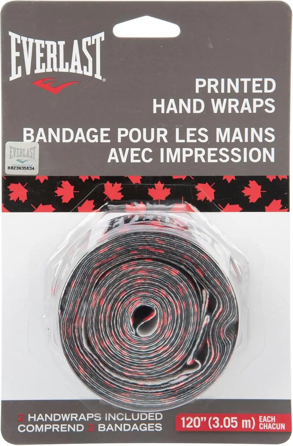 Canadiana Printed Black/Red Handwraps - Set of 2