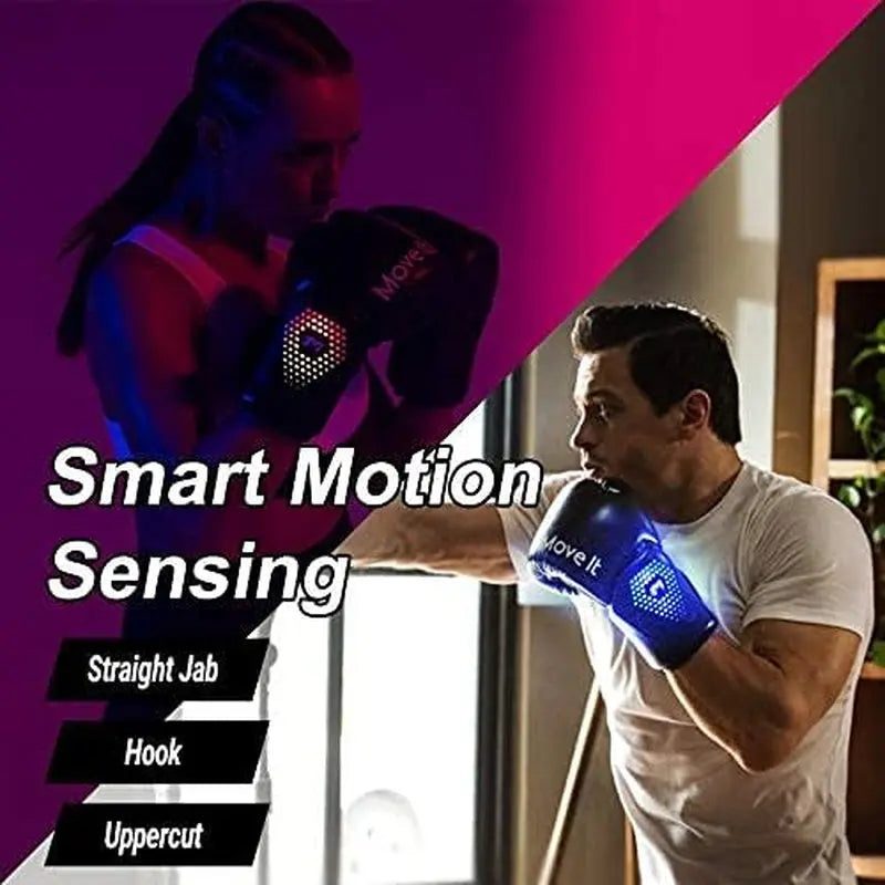 Smart Boxing Gloves, Bluetooth Phone App Connection, Punching Data Tracking with Training Courses, Auto Picture and Video Capture of Your Coolest Moment