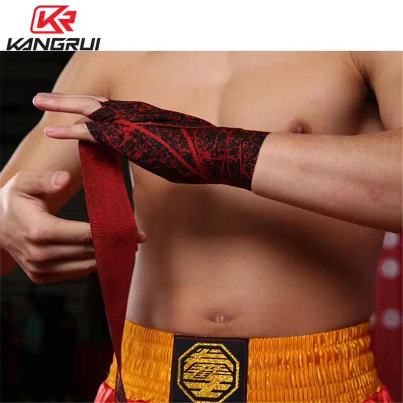 One Pair Boxing Bandage Wrist Straps Sports Sanda Taekwondo Hand Gloves Wraps Bandagem Muay Thai 3M 5M Bandage