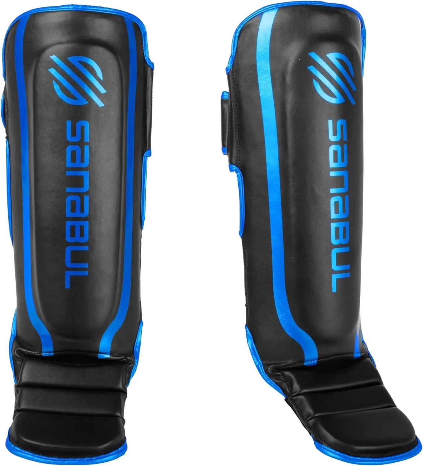 Essential Kickboxing Shin Guards with Hook & Loop Straps Shin Pads for MMA Muay Thai and Martial Arts